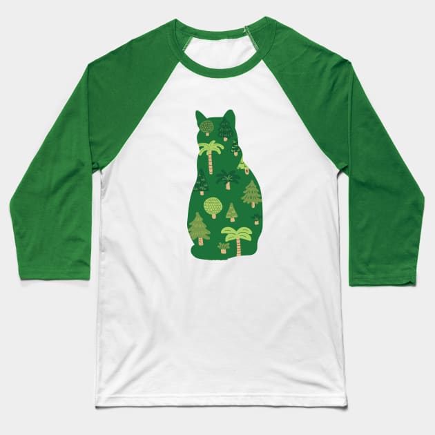 Forest cat Baseball T-Shirt by DoctorBillionaire